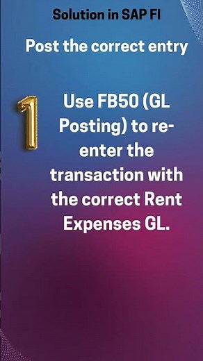 SAP FI: How to Correct a Wrong GL Posting? | FB08 & FB50 Step Guide #shorts #ytshorts #sapfico