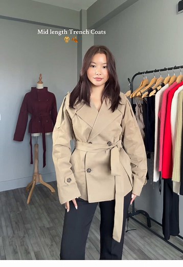 Explore Stylish Mid-Length Trench Coats This Season