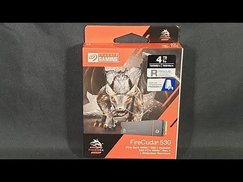 Unboxing: Seagate FireCuda 530 with Heatsink 4TB SSD for PS5 and installing it.