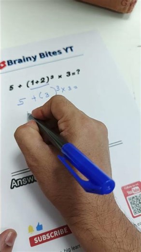 5+(1+2)³×3 = ? 🤔 | Quick Math Puzzle & Easy Solution!