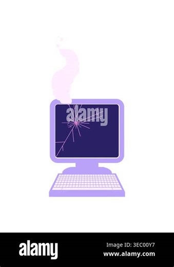 bobbing motion animation of broken computer graphic vector illustration icon Stock Video Footage - Alamy