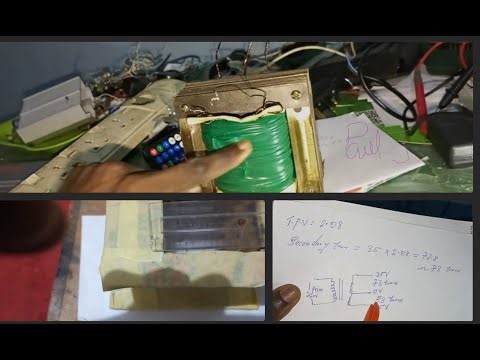 HOW TO REWIND TRANSFORMER INCLUDING TURN PER VOLT CALCULATION