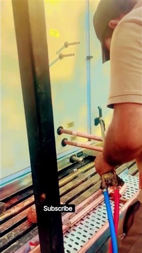 Hvac Piping Breezing Work✅✅#actecnician #accircuits #airconditioning #trending