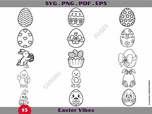 15 Easter Egg Designs – SVG, PNG, Pdf, EPS – Cute Bunny & Chick Illustrations for Cricut, Sublimation and Crafts - Etsy Canada