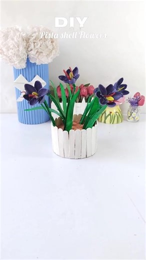 DIY Pista Shell Flowers 🌿 | Easy Handmade Mini Flower Pot#diy