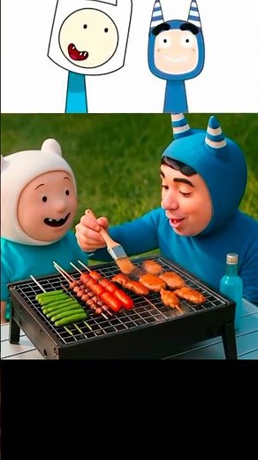 Sprunki OC Finn from Adventure Time X Pogo from Oddbods Are Cooking #Incredibox#Sprunki