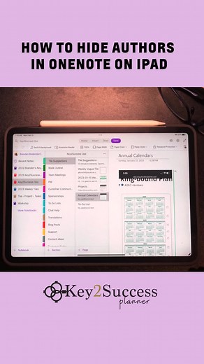How to Hide Authors in OneNote on iPad #onenote #ipad #digitalplanning