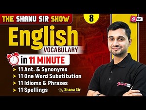English Vocabulary for Competitive Exams | Boost Your English with 11-Minute Show by Shanu Sir #8