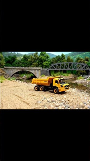 Teamwork of RC Excavator and RC Roller in Road Building
