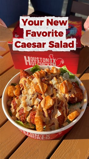 Houston TX Hot Chicken on Instagram: "Your favorite Caesar Salad is here to help you achieve your New Year’s goals! 😎🔥"