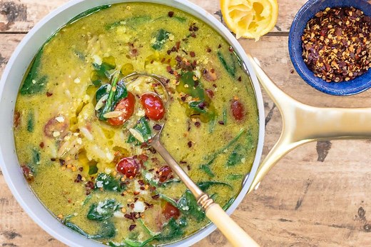 15-Minute Lemon Pesto Orzo Soup