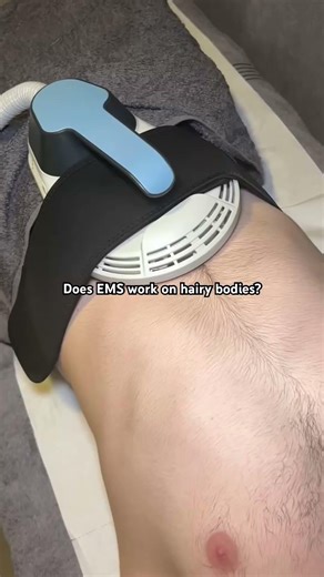 Does EMS Body Sculpt work on hairy bodies? #emsbodysculpt #ytshorts #mansculpt #muscle #fatloss