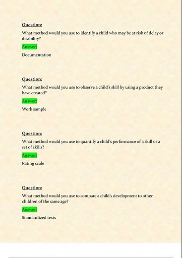 DCF EXAM CHILD CARE BEHAVIORAL OBSERVATION AND SCREENING BOSR 2024 2025 NEW QUESTIONS AND VERIFIED A