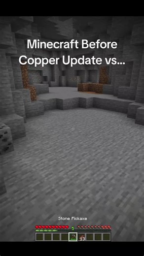 Minecraft Before Copper Update vs After Copper Update... | minecraft update