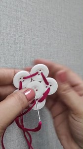 Amazing Button Flower Embroidery #buttons #handembroidery #floral #3d #new #florals #fbviral #design #Tiktok #video #Reels | Embroidery Skills ideas