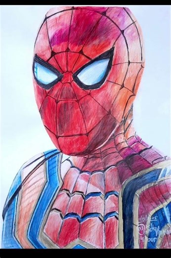 hyper realastic drawing of spiderman (sketch of spiderman)