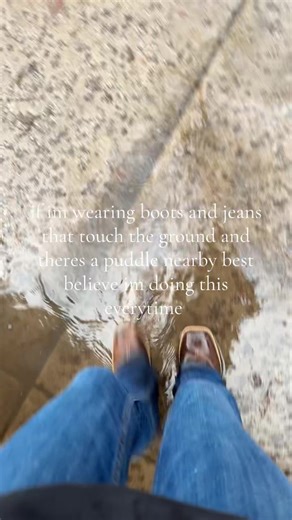 Mastering the Puddle Jump in Boots and Jeans