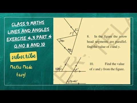 “LINES AND ANGLES” Class 9 Maths Chapter 4 Exercise 4.3 Part 4 || #maths 
