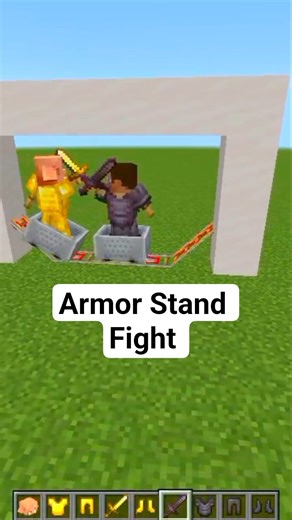 MINECRAFT Armor Stand Fight ⚔️ #minecraft #shorts