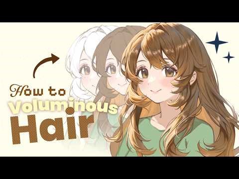 How I render voluminous hair in 7 steps ☁ step by step tutorial