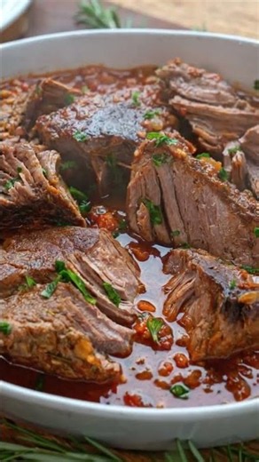 Slow Cooker Beef Rosemary Herb #beef #beefrecipe #slowcookerrecipes