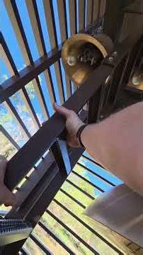 Climbing 56 bell carillon tower while 'Blue Skies' plays #bells #carillon #belltower #climing #fyp