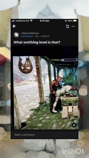 Bro Thinks He’s Level 100 in Smithing 💀 | Skyrim Shorts