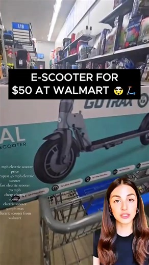 FOLDABLE E-SCOOTER FOR $50 AT WALMART 🤯 This electric scooter is ringing up for as low as 50 bucks in select stores. Check your Walmart app and scan before it’s gone. Prices may vary by store, so move fast before it gets wiped out. Comment ‘deal’ if you want me to check your zip. #WalmartClearanceFinds #FoldableScooterDeal #HiddenPriceDrop #ScooterSavings #creatorsearchinsights | Smart On Hustle Usa