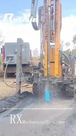 On-Site Triumph: Our Well Drilling Rig Successfully Hits Water! Must-See Video