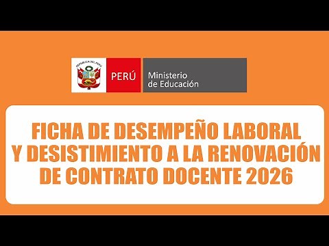 CONTRATO DOCENTE 2026 - Ficha de desempeño y Desistimiento