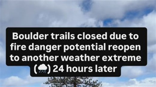 Boulder trails reopen Sunday with snow