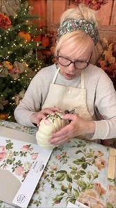 10K views · 167 reactions | Shabby Chic Pumpkin DIY using Re·design with Prima . Full tutorial https://www.facebook.com/share/v/1CBw5UuxrD/ #fall2025 #pumpkin #yesterdaystomorrows | Yesterday's Tomorrows | Facebook