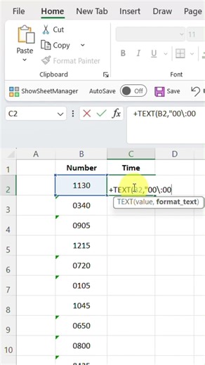 Convert number to time in excel formula #advancedexcel #dataanalysis #excel #exceldashboard