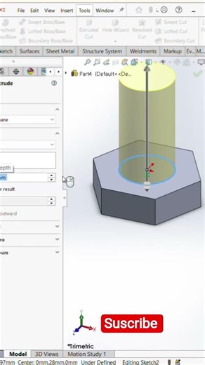 SolidWorks Bolt Tutorial #solidworks #boalt #nut #3dmodel #autocad #mechanical