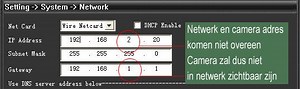 ip camera werkend krijgen