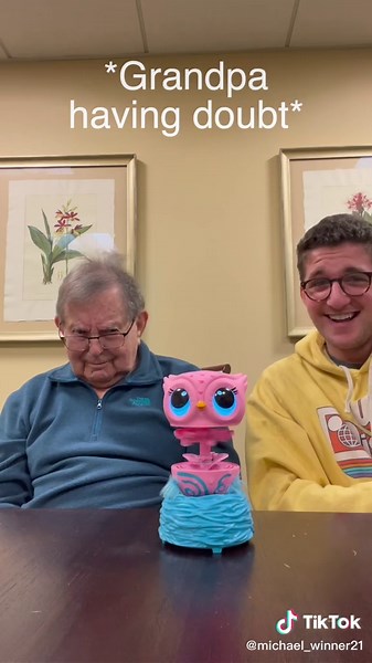 22-Year-Old Boy Plays with Children's Toys Featuring Grandpa Comedy