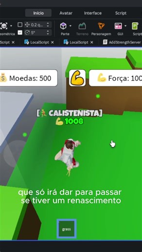 (Dia 13) Adicionei RANKS e uma ZONA 2X no meu jogo do Roblox #shorts #roblox