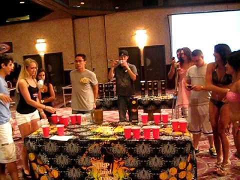 Strip Beer Pong w StripAndDare.com Bikini Girls