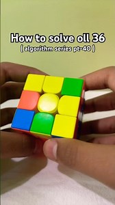 How to solve OLL 36 (algorithm series part-40) #rubikscube #shorts