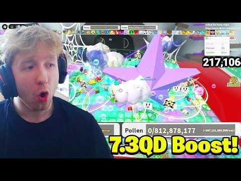 MASSIVE 7.3QD BOOST NO HONEYDAY! ROAD TO 500QD HONEY! (Bee Swarm Simulator)🫐DAY 112/365🫐