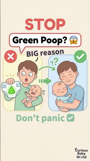 STOP This! 😳 Why Your Baby Has Green Poop 👶💚 (BIG Reason!) #baby #babyfacts