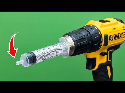 Just insert the Syringe needle into the Drill. Billions of people don't know this secret!