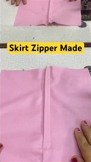 How I Sew a Skirt Zipper | Easy Method #shorts #ussewtips #sewing