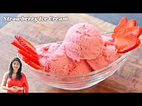 Fresh Strawberry Ice Cream Recipe with Natural Strawberry Flavour