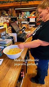 30 reactions · 3 comments | Stephie's working on our popcorn garland for our Christmas Tree!  Not pictured- the paper chain garland ‍‍ Big reveal later this week for our Christmas decorations! Everything is looking beautiful!  | Montebello Camping & Fishing Resort | Facebook