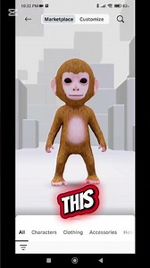 I finally got a monkey avatar! #roblox