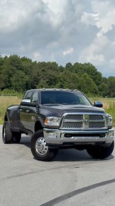 For Sale! Tuned 2017 Ram 3500 Laramie Mega Cab | Black Leather Interior | Heated & Cooled Front Seats - Heated Rear | 3” Level | 17” Alcoa’s | NEW 35x12.50 M/T’s | Mileage: 115,968 | Price: $43,988 | Used Cars For Sale - We Sell Trucks