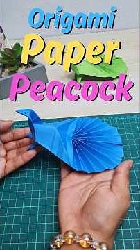 Easy Origami Paper Peacock in 60 Seconds | DIY Peacock Craft