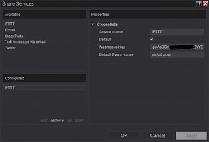 IFTTT Share Service NT8 - NinjaTrader Ecosystem