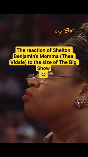 The reaction of Shelton Benjamin’s Momma (Thea Vidale) to the size of The Big Show 😂 #shorts